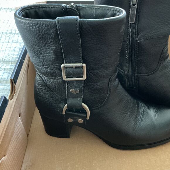 Harley Davidson Sadie Black Leather Boots Womens Sz 5.5 with box - Picture 9 of 9